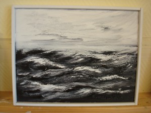 Höststorm Bottenhavet" Höststorm över Bottenhavet " Totalmått med ram 37 x 29 cm Pris: 800:- SEK